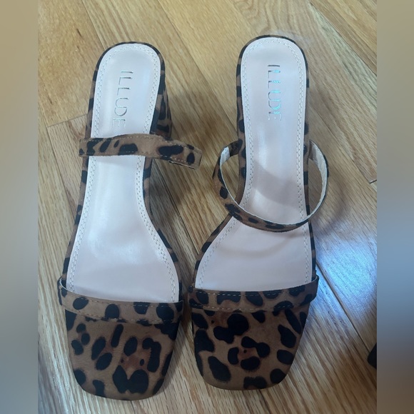 NEW illude leopard suede heels - Picture 4 of 4